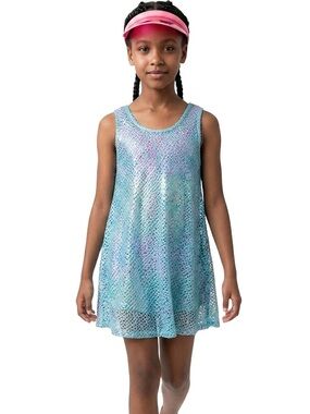 Dori Creations blue mermaid swim coverup 3T toddler